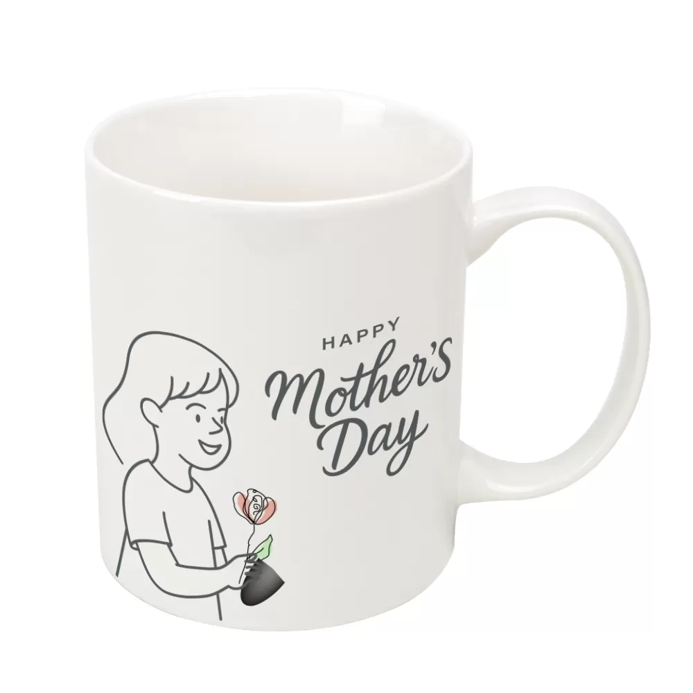 Mother's Day Flower Silk Screen Mug