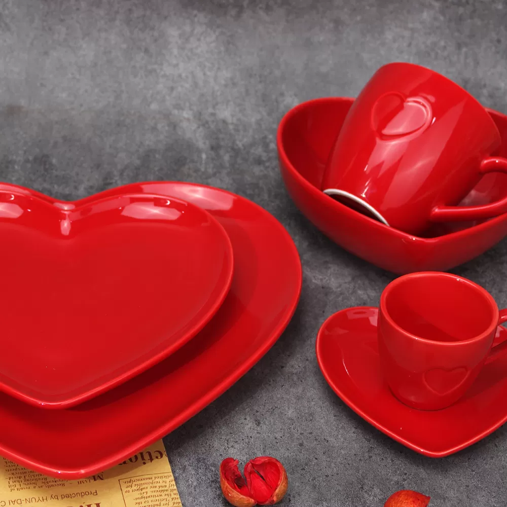 D1-A346 Heart Ceramic Tableware Set